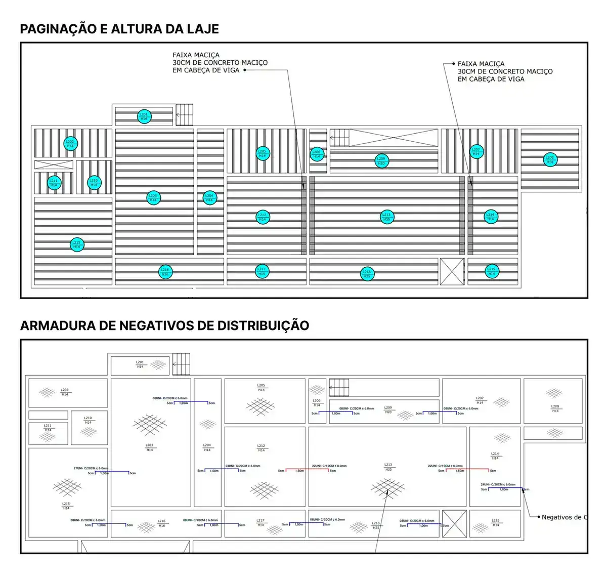Projeto de montagem e armaduras de laje protendida da IgluMe Lajes